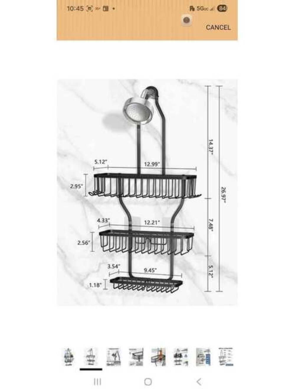 Shower Caddy Organizer – No Drilling Needed